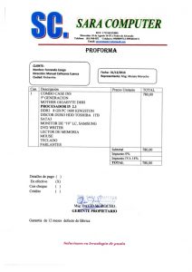 que es la factura proforma
