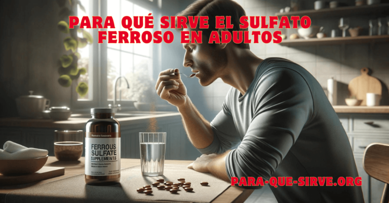Para qué Sirve el Sulfato Ferroso en Adultos 1